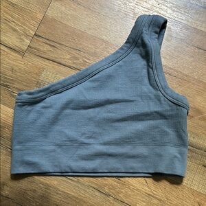 Gymshark Cotton Ribbed Seamless One Shoulder Sports Bra